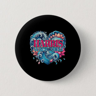 Of Blue Lotus For Kamala Harris 2024 Wheimer 2024  6 Cm Round Badge