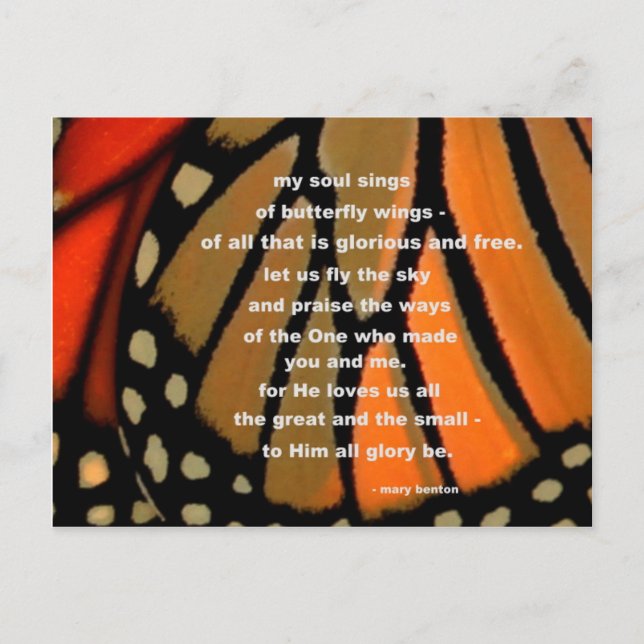 Of butterfly wings postcard (Front)