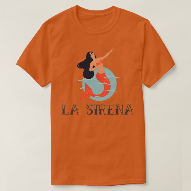 of Chicana Loteria Mermaid T T-Shirt (Design Front)