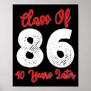 Of Class 1986 40th Reunion High Poster