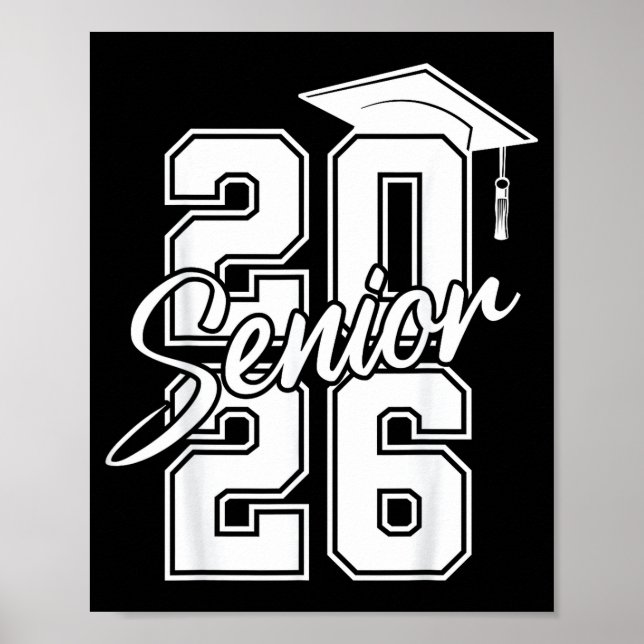 Of Class Senior Graduation High School Poster (Front)