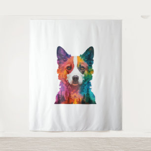 of Colourful dog Tapestry
