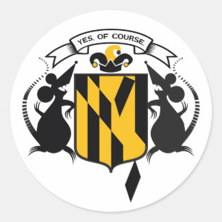 Of Course Baltimore Sticker