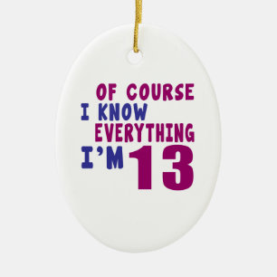 Of Course I Know Everything I Am 13 Ceramic Tree Decoration