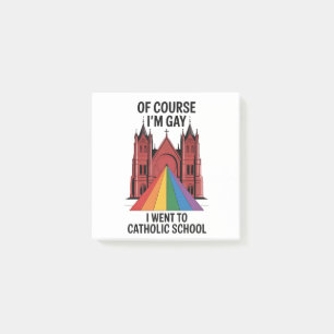 Of Course I’m Gay, I Went to Catholic School LGBTQ Post-it Notes