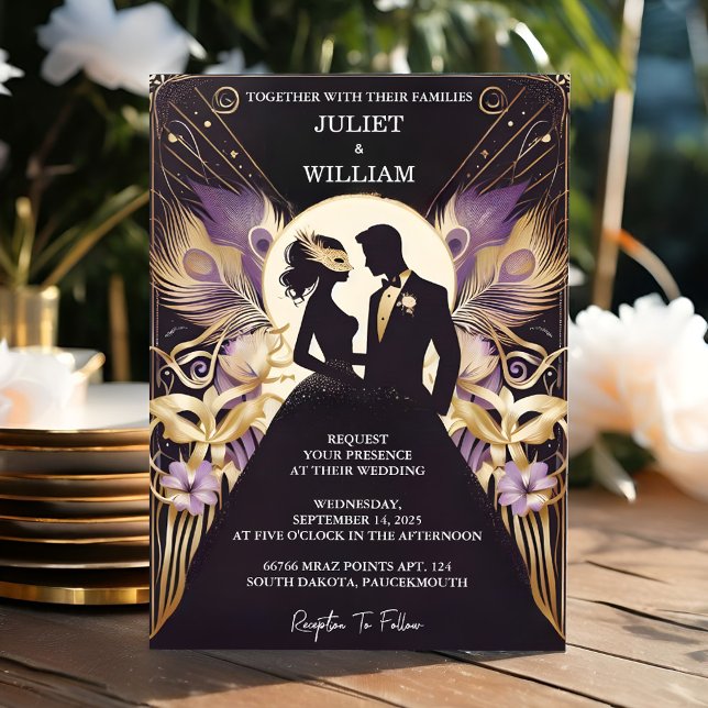 Of Dress Code Prom Costume Masquerade Ball Wedding Invitation (Creator Uploaded)