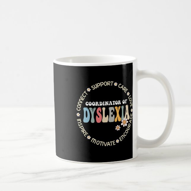Of Dyslexia Squad Awareness Month Teacher  Coffee Mug (Right)