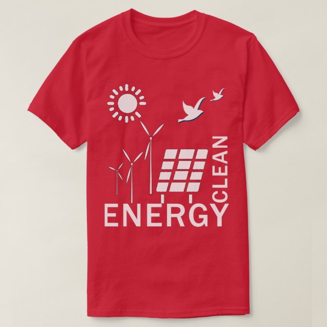 of Earth Day Gift Solar Energy Wind Energy Renewab T-Shirt (Design Front)