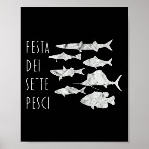 Of Fishes Italy T- Christmas Eve Seven 7 Fish Tee Poster