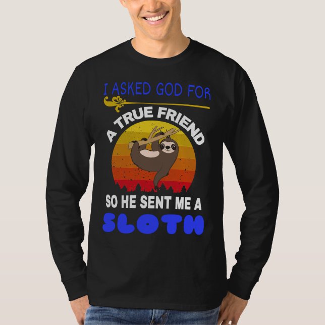Of Funny Lazy Sloth Do It Later Sloth  Funny Do It T-Shirt (Front)