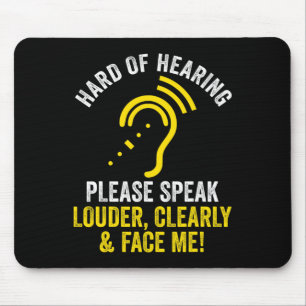 Of Hearing Asl Hearing Impaired Deaf Awareness Quo Mouse Pad