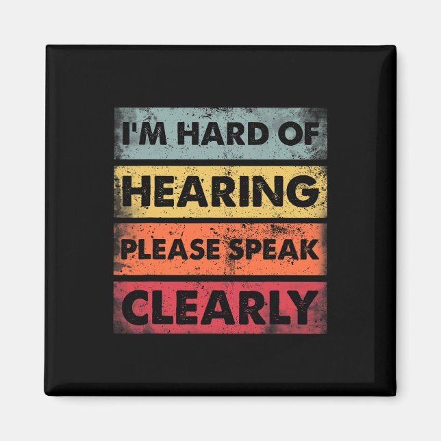 Of Hearing Deaf Hearing Impaired Asl Sign Language Magnet (Front)
