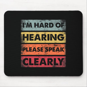 Of Hearing Deaf Hearing Impaired Asl Sign Language Mouse Pad
