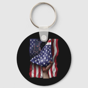 Of Independence Us Flag Dutch Shepherd Key Ring