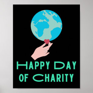 Of International Day Of Charity Sticker  Poster