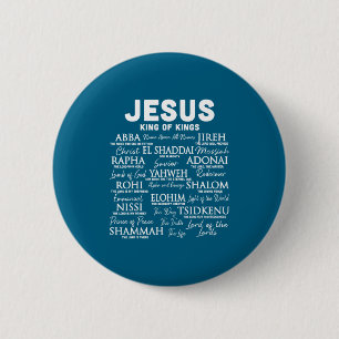 Of Jesus King Names God Hebrew 6 Cm Round Badge