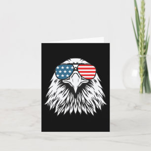 Of July American Bald Eagle Flag- Independence Day Card