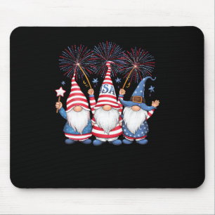 Of July American Gnomes Celebrating Independence D Mouse Pad