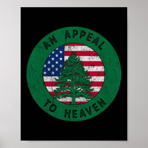 Of July An Appeal To Heaven Flag Pine Tree Flag  Poster