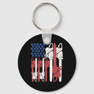 Of July Arborist Shirt Men Tree Climber Dad Chains Key Ring