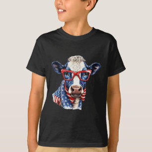 Of July Cow  T-Shirt