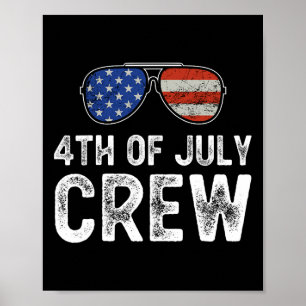 Of July Crew Matching Family Outfits Men Women Kid Poster