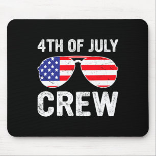 Of July Crew Matching Funny Family Outfits Mouse Pad