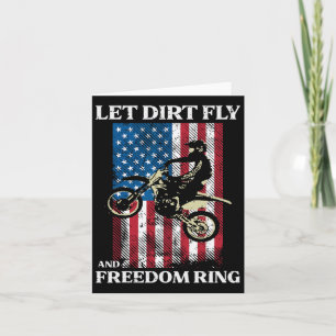 Of July Dirt Bike Motocross America Biker Men Wome Card