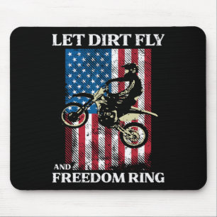 Of July Dirt Bike Motocross America Biker Men Wome Mouse Pad