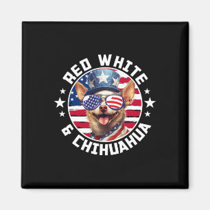 Of July Dog Funny Patriotic Red1 Magnet