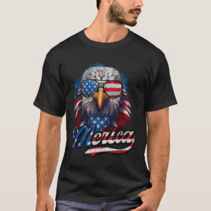 Of July Merica Eagle Usa Flag American Independenc T-Shirt