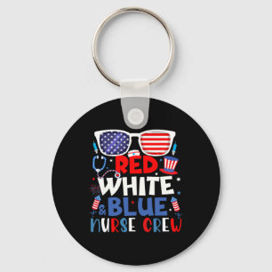 Of July Nurse Crew Fireworks Patriotic Nurse Key Ring