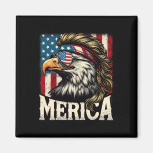 Of July Patriotic Funny Eagle July 4th Usa Merica Magnet
