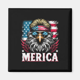 Of July Patriotic Funny Eagle July 4th Usa Merica Magnet