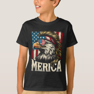 Of July Patriotic Funny Eagle July 4th Usa Merica  T-Shirt