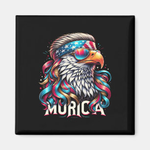 Of July Patriotic Funny Eagle July 4th Usa Murica  Magnet