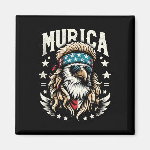 Of July Patriotic Funny Eagle July 4th Usa Murica Magnet