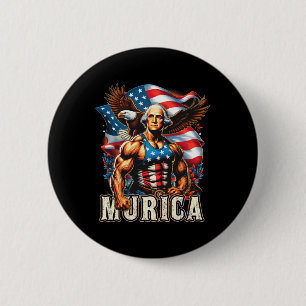 Of July Patriotic Funny George Washington July 4th 6 Cm Round Badge