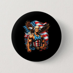 Of July Patriotic Funny George Washington July 4th 6 Cm Round Badge
