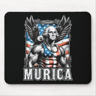 Of July Patriotic Funny George Washington July 4th Mouse Pad