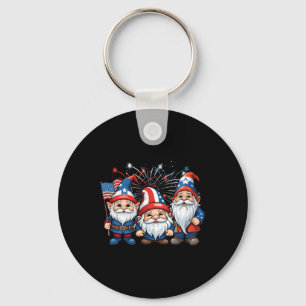 Of July Patriotic Gnomes American Flag Usa Gnome  Key Ring