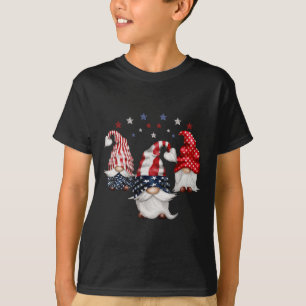 Of July Patriotic Gnomes Funny Cute American Usa F T-Shirt