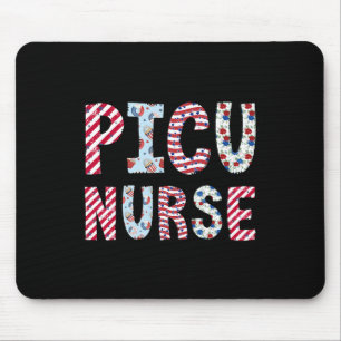 Of July Picu Nurse Independence Day American Flag Mouse Pad