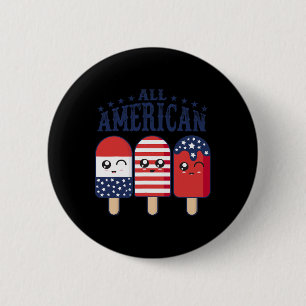 Of July Popsicle Usa Flag Patriotic Summer Boy Gir 6 Cm Round Badge