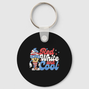 Of July Red White And Cool American Popsicle Kids Key Ring