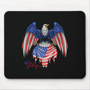 Of July S - Patriotic Shirts - American Flag Eagle Mouse Pad