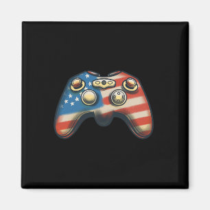 Of July Shirt Video Game Gamer Kids Boys Men Usa F Magnet