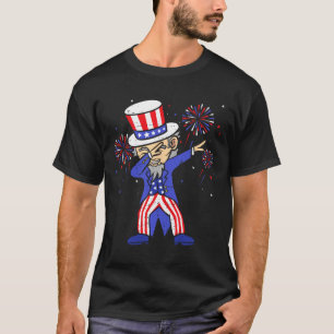 Of July Shirts For Kids Funny Dabbing Uncle Sam Bo