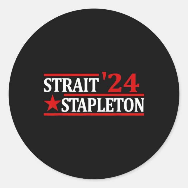 Of July Stapleton Strait American Patriotic  Classic Round Sticker (Front)
