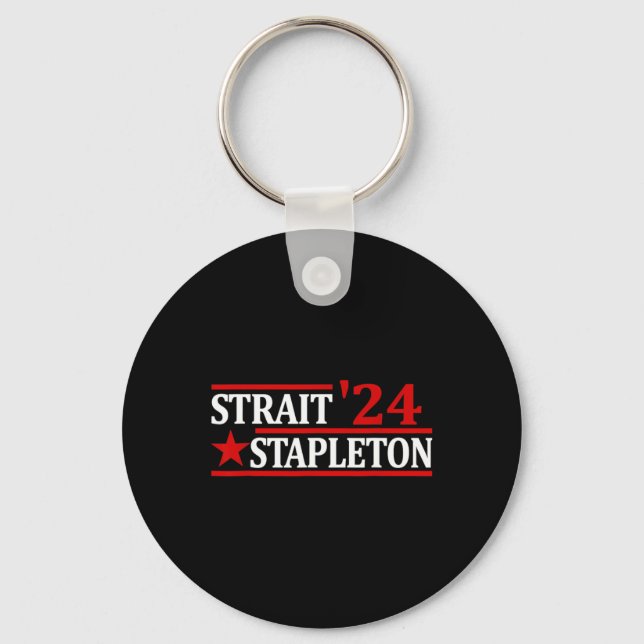 Of July Stapleton Strait American Patriotic  Key Ring (Front)